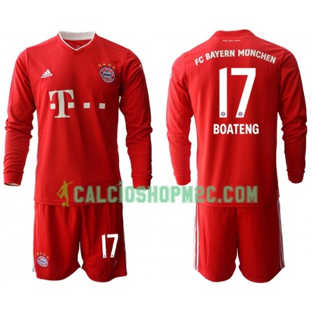 Bayern Monaco Jerome Boateng 17 Bambino Maglia Prima 2020/2021 Manica Lunga (+ Pantaloncini)